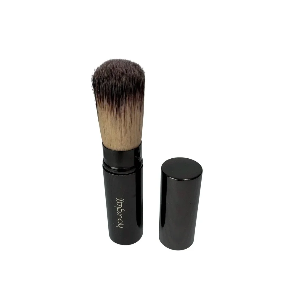 Hourglass Retractable Kabuki Brush Travel Makeup Tool Synthetic Bristles Black
